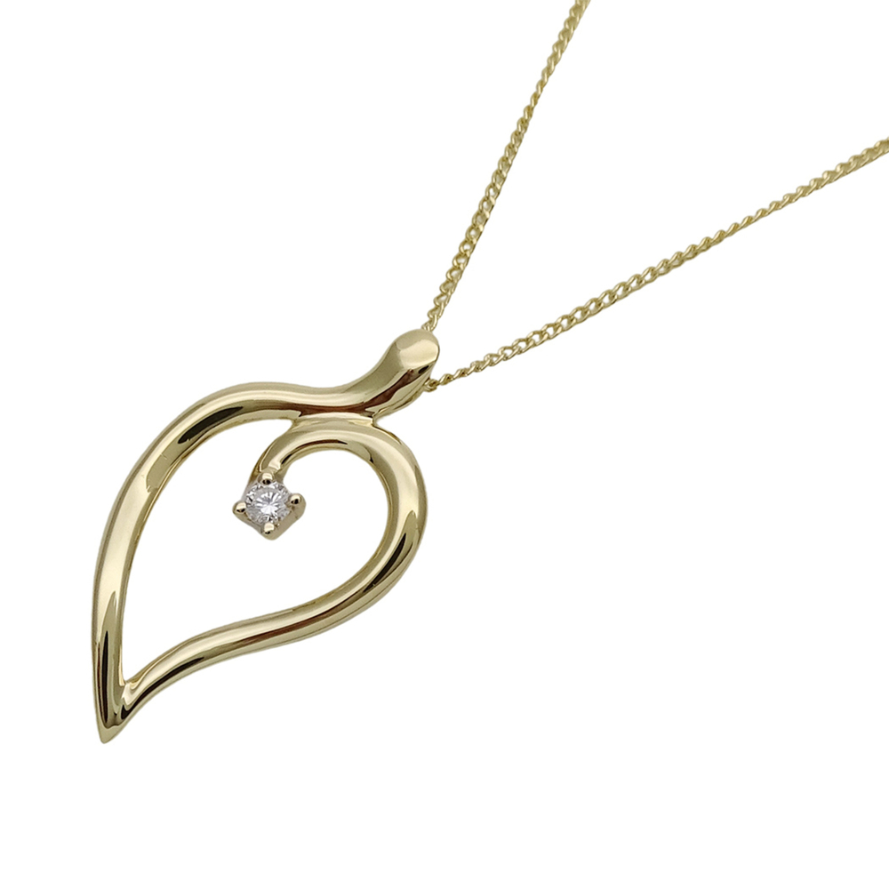 TIFFANY & CO. Gold Diamond Heart Necklace